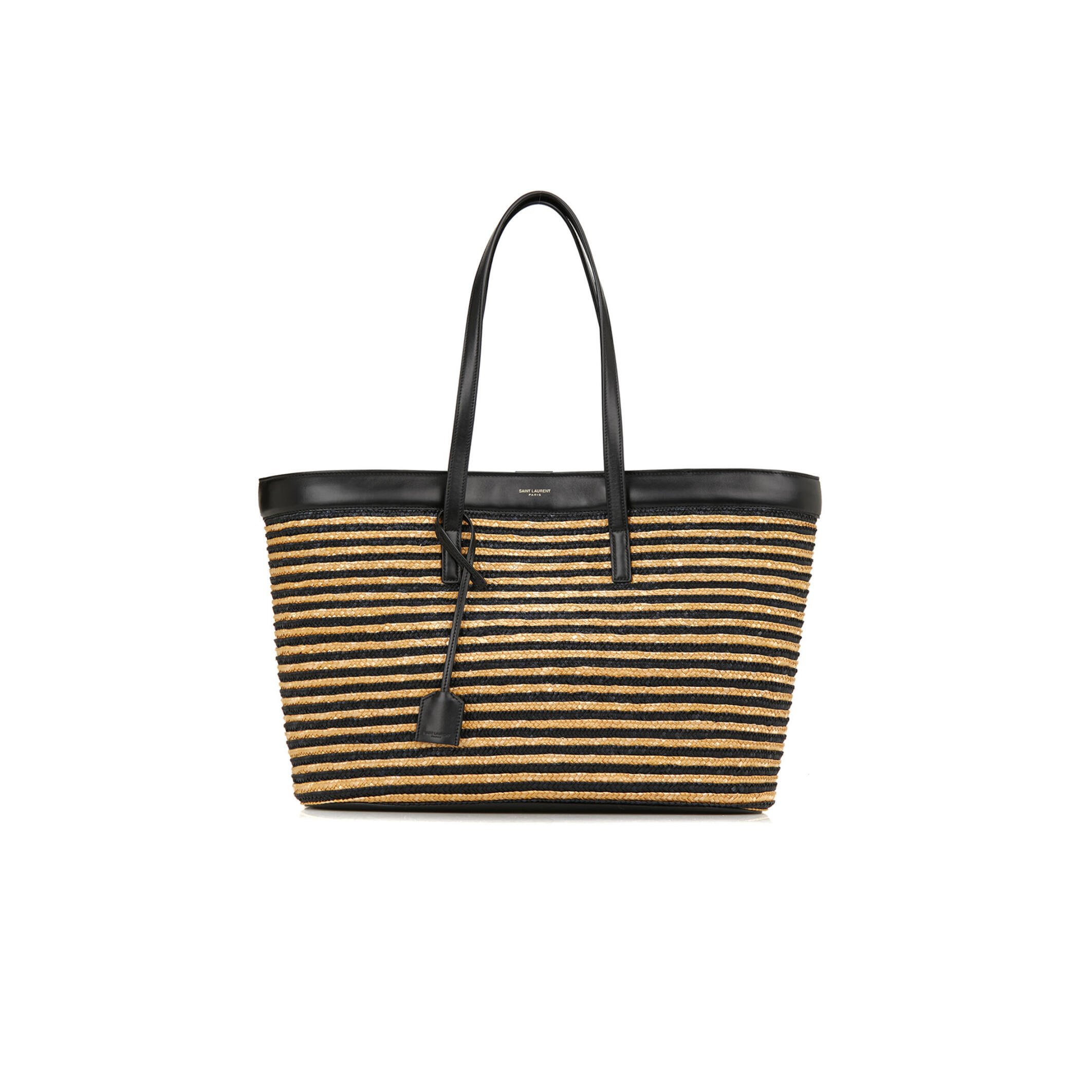 Y51 SHOPPING Sa1nt Lau*nt IN FAFFIA AND LEATHER 394195101655 (37*28*13cm) Master Quality